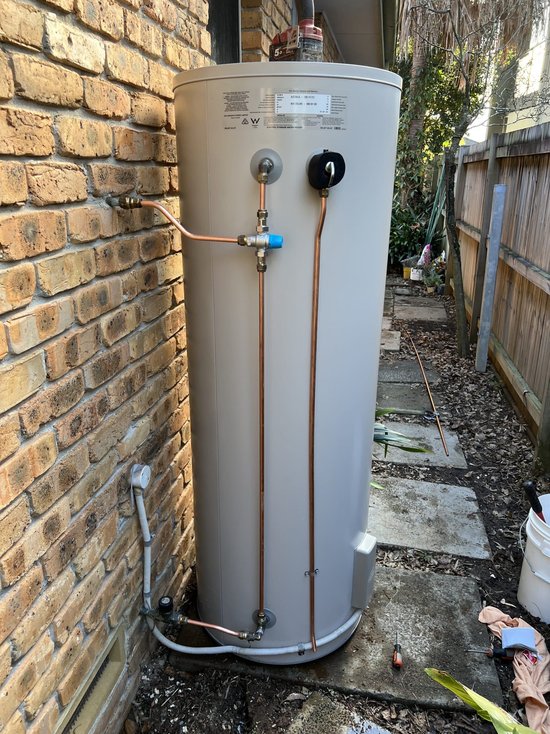 Hot water system installation completed by JNG Plumbing Group in Sydney