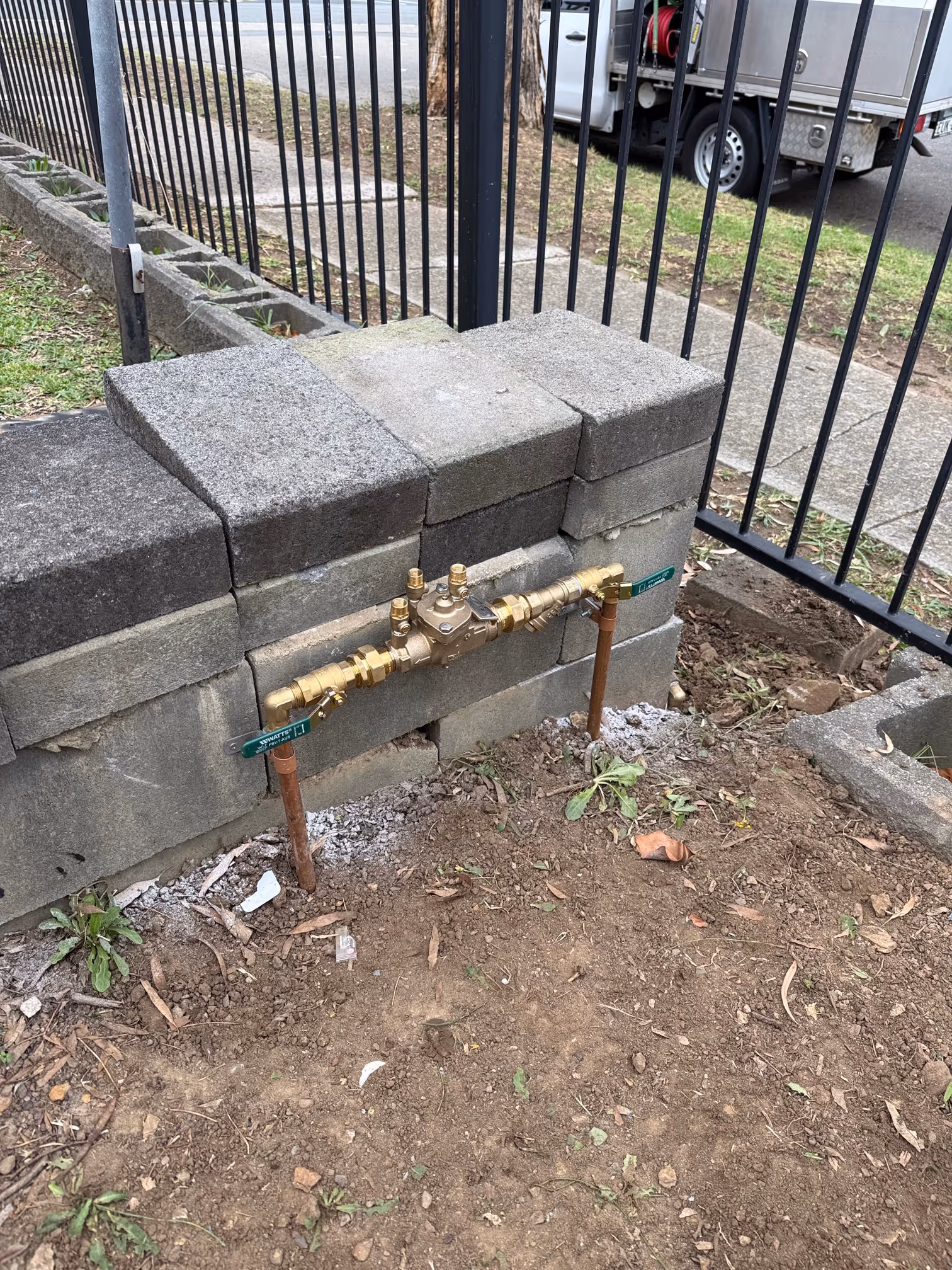 Backflow prevention device installed by JNG Plumbing Group in Revesby